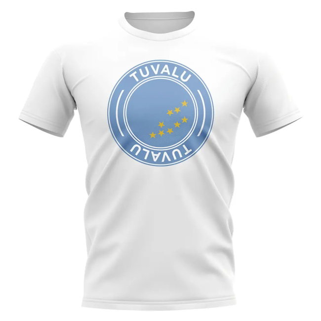 Tuvalu Football Badge T-Shirt (White)