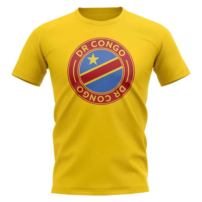 Dr Congo Football Badge T-Shirt (Yellow)