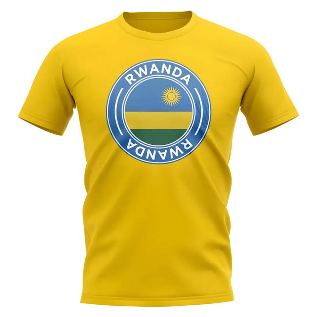 Rwanda Football Badge T-Shirt (Yellow)
