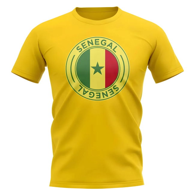 Senegal Football Badge T-Shirt (Yellow)