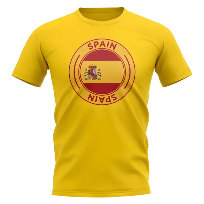 Spain Football Badge T-Shirt (Yellow)