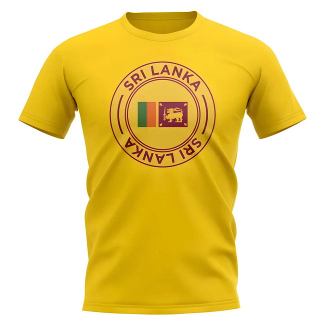 Sri Lanka Football Badge T-Shirt (Yellow)
