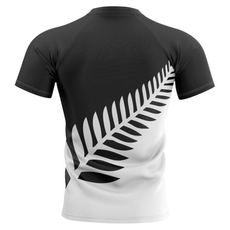 2022-2023 New Zealand All Blacks Fern Concept Rugby Shirt - Womens