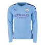 2019-2020 Manchester City Puma Home Long Sleeve Shirt (DUNNE 22)