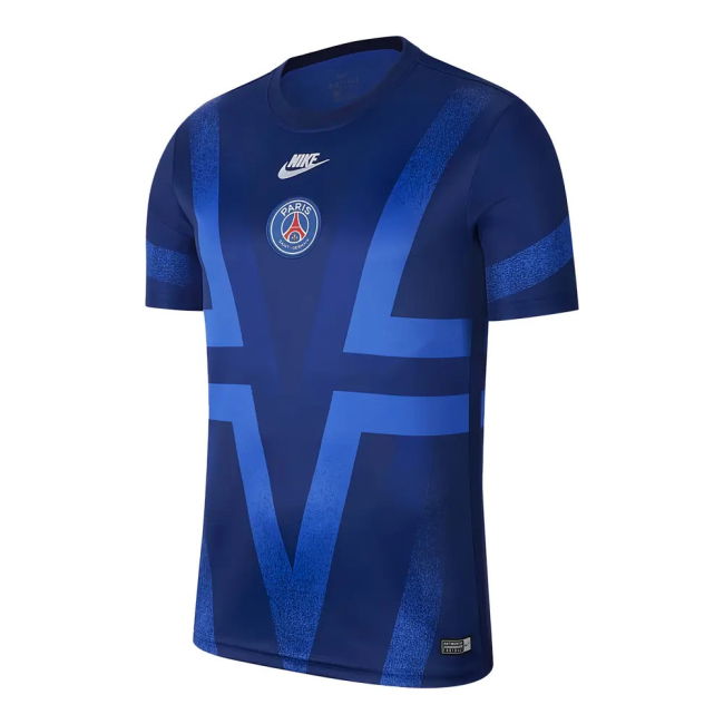 2019-2020 PSG Pre-Match Dry Training Shirt (Blue) (Your Name)