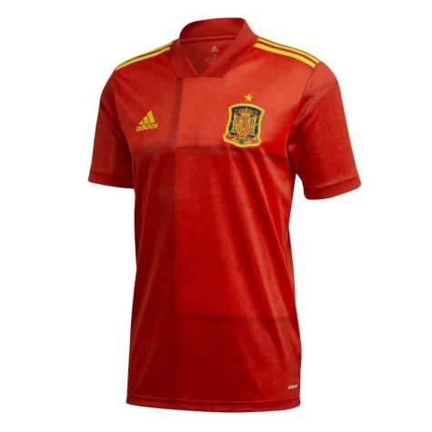 2020-2021 Spain Home Adidas Football Shirt (Kids) (OLMO 19)