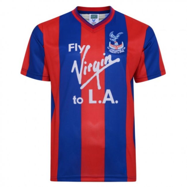 Score Draw Crystal Palace 1990 FA Cup Final Retro Football Shirt (Zaha 11)