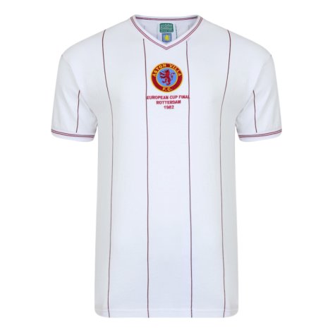 Score Draw Aston Villa 1982 Euro Final Retro Football Shirt (Mortimer 6)