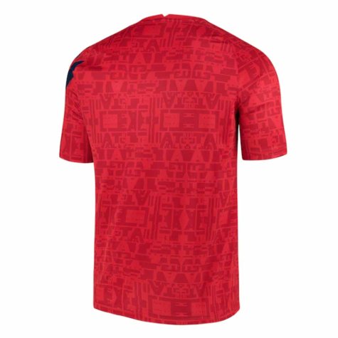 2020 2021 Atletico Madrid Pre Match Training Shirt Red Kids CD5859 601 Uksoccershop