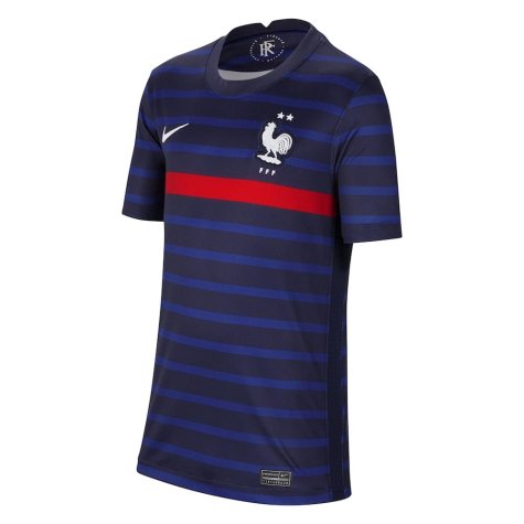 2020-2021 France Home Nike Football Shirt (Kids) (TREZEGUET 10)