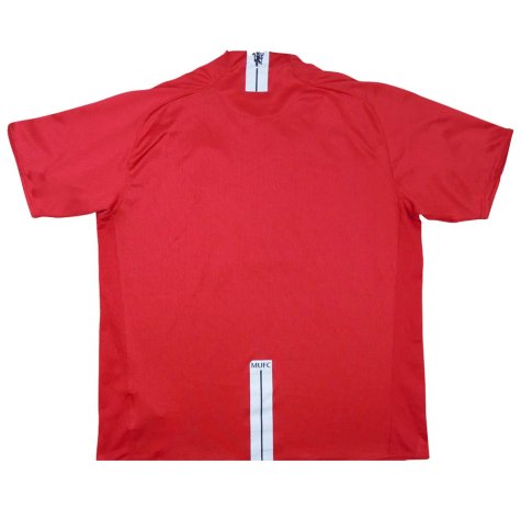 Manchester United 2007-09 Home Shirt (XL) (Excellent)