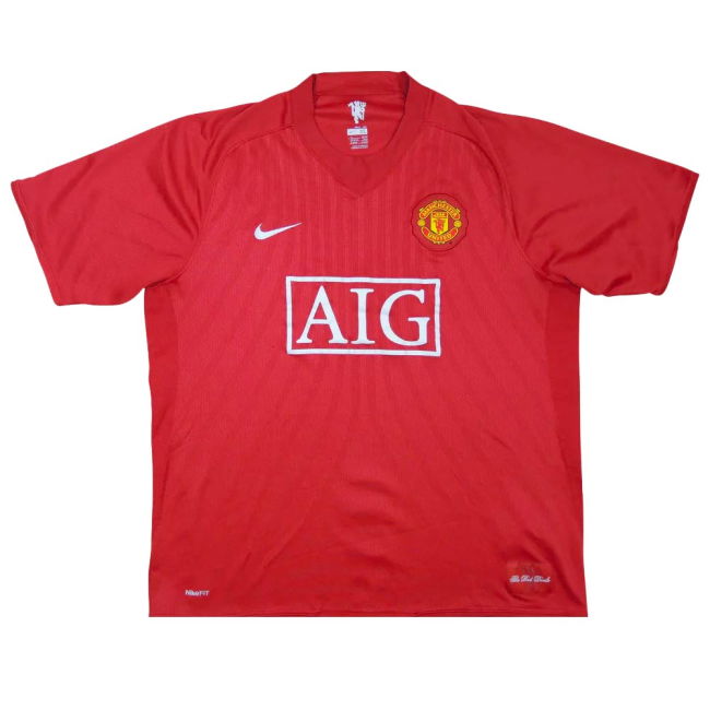 Manchester United 2007-09 Home Shirt (S) Anderson #8 (Very Good)