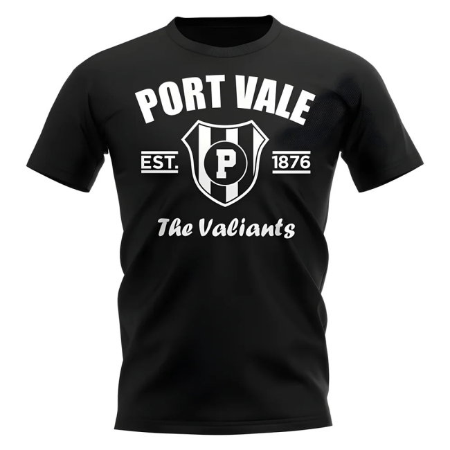 Port Vale Established Football T-Shirt (Black)