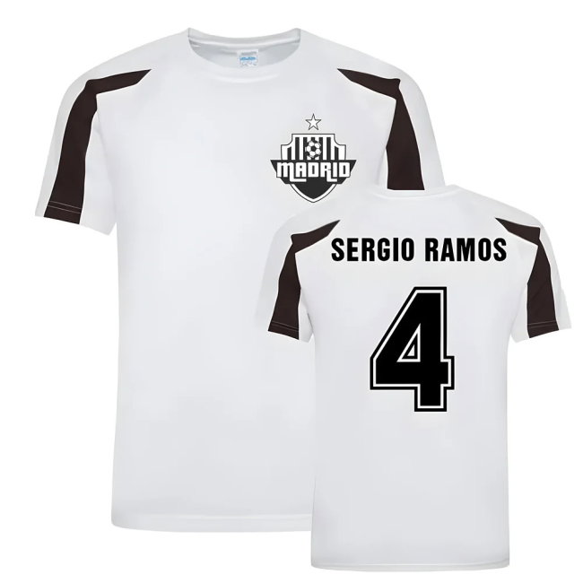 Sergio Ramos Madrid Sports Training Jersey (White)