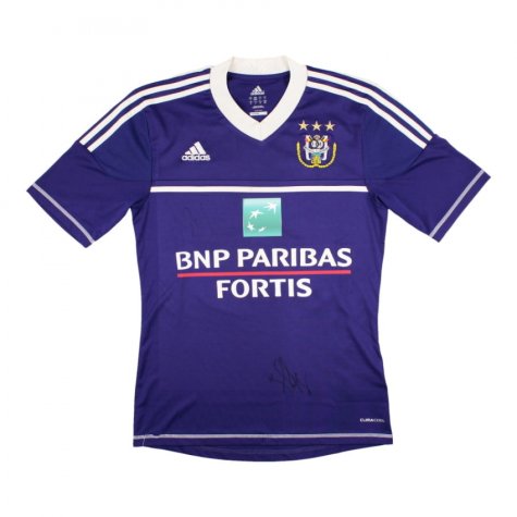 Anderlecht 2012-13 Home Signed Shirt (Gillet #30) ((Excellent) S)
