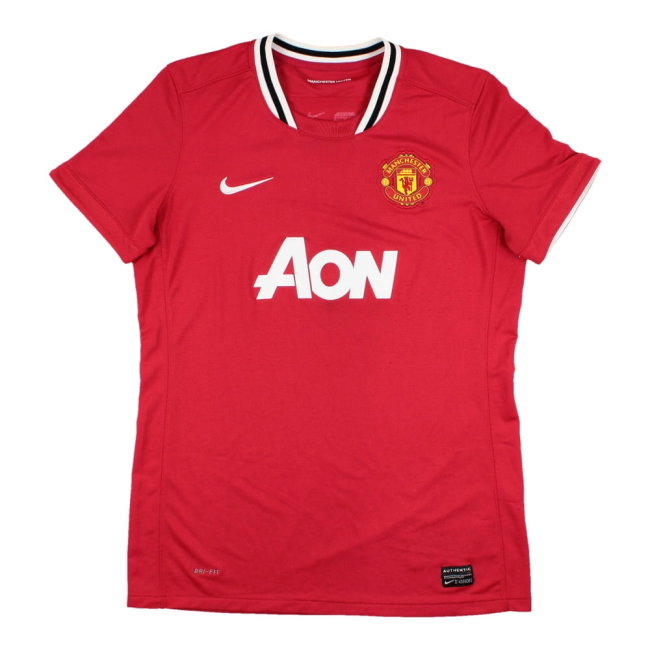 Manchester United 2011-12 Home Shirt (Women\'s) ((Very Good) M) (Vidic 15)