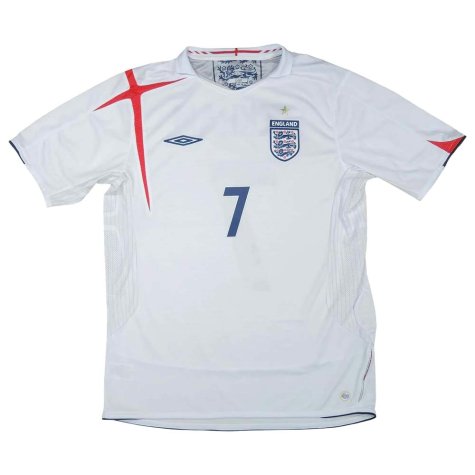England 2006-08 Home Shirt (Beckham #7) ( ((Very Good) S)