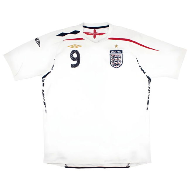 England 2007-09 Home Shirt (Rooney #9) (Excellent)