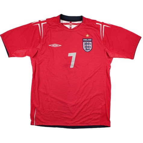 England 2004-06 Away Shirt (M) Beckham #7 (Very Good)