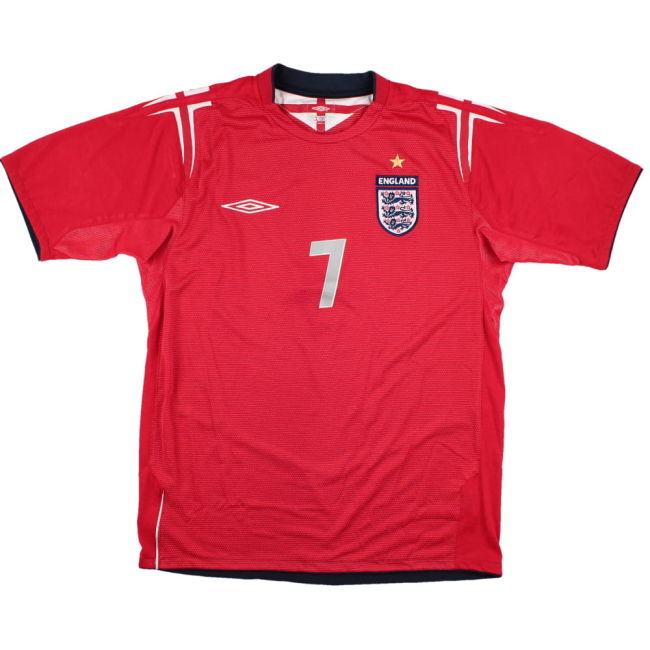 England 2004-06 Away Shirt (M) Beckham #7 (Very Good)