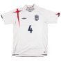 England 2005-2007 Home Shirt (XL Boys) Gerrard #4 (Good)