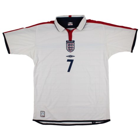 England 2003-05 Home Shirt (L) Beckham #7 (Excellent)
