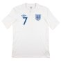 England 2010-2011 Home Shirt (M) Young #7 (Very Good)