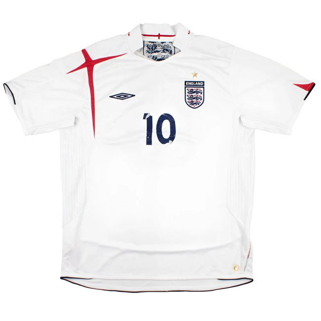 England 2005-07 Home Shirt (M) D. Bent #10 (Good)