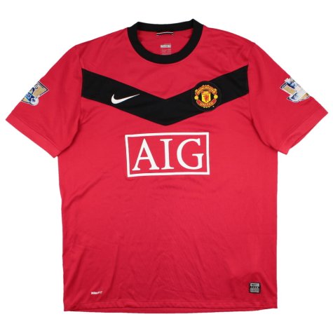Manchester United 2009-10 Home Shirt (L) Berbatov #9 (Very Good)