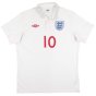 England 2009-10 Home Shirt (S) Rooney #10 (Very Good)