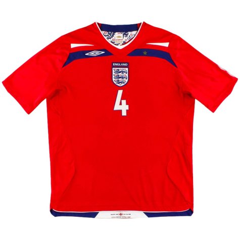 England 2008-10 Away Shirt (XL) Gerrard #4 (Very Good)