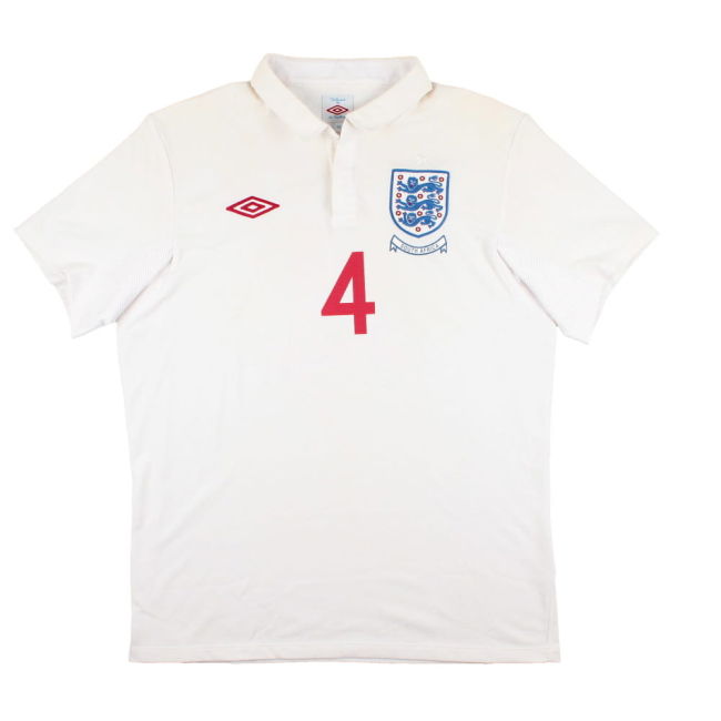 England 2009-10 Home Shirt (M) Gerrard #4 (Good)