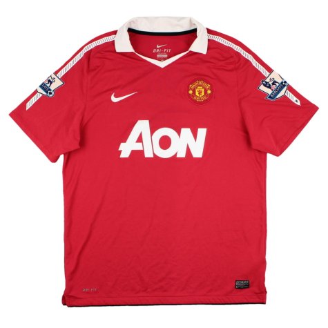 Manchester United 2010-11 Home Shirt (L) Rooney #10 (Good)