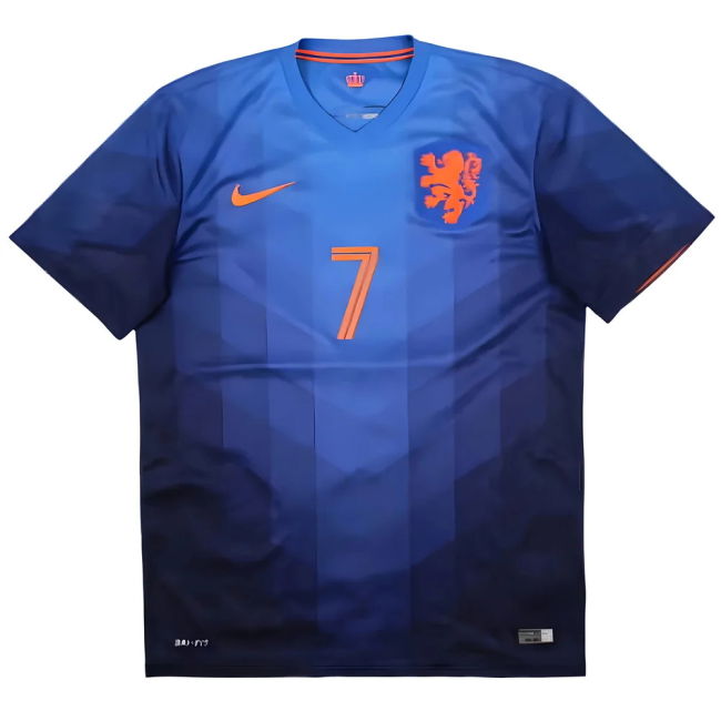 Holland 2014-15 Away Shirt (Janmaat #7) (M) (Excellent)