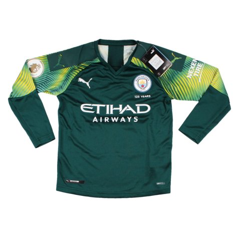 Manchester City 2019-20 Home Goalkeeper Long Sleeve Shirt (Kids (7-8yrs) (BNWT)