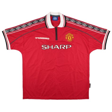 Manchester United 1998-2000 Home Shirt (XXL) Treble Winners #99 (Excellent)