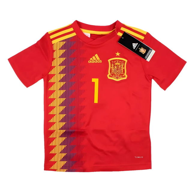 Spain 2018-20 Home Shirt (XSB) Casillas #1 (Mint)