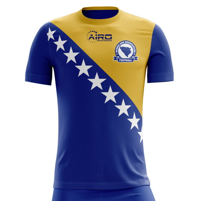 2025-2026 Bosnia Herzegovina Home Concept Football Shirt Adult Short Sleeve (Your Name)