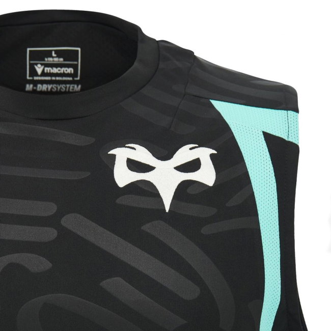 2026-2027 Ospreys Rugby Poly Sleeveless Training Shirt (Black)