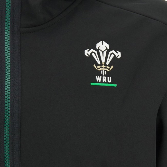 2026-2027 Wales WRU Travel Softshell Jacket (Black) - Kids