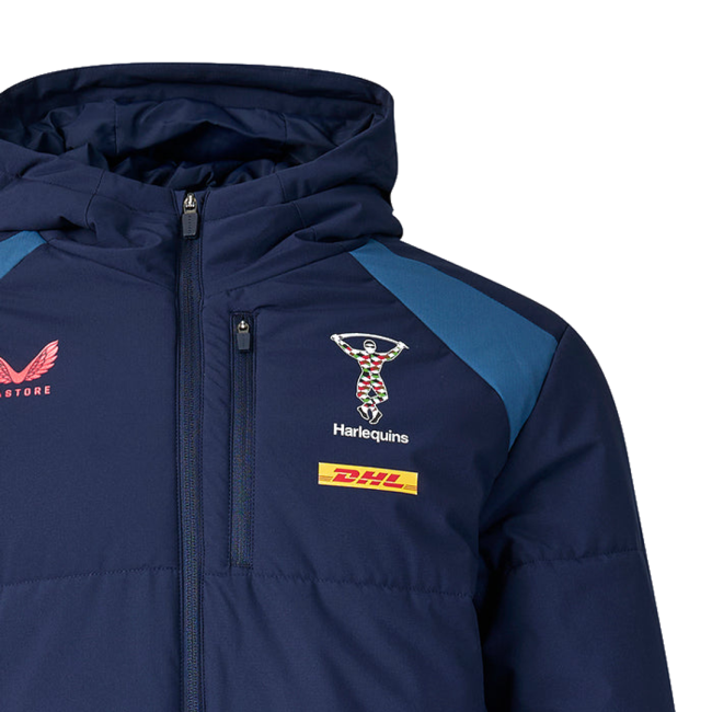 2026-2027 Harlequins Training Padded Jacket (Navy)