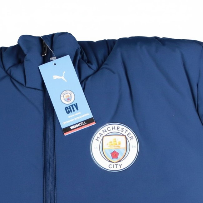 2026-2027 Man City Training Hooded Padded Jacket (Blue Jewel)