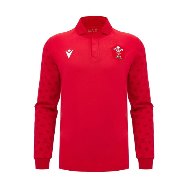2026-2027 Wales WRU Rugby Home Cotton Long Sleeve Shirt (Your Name)