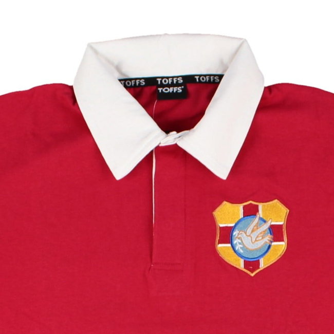 Tonga 1923 Home Vintage Rugby Long Sleeve Shirt (Red)