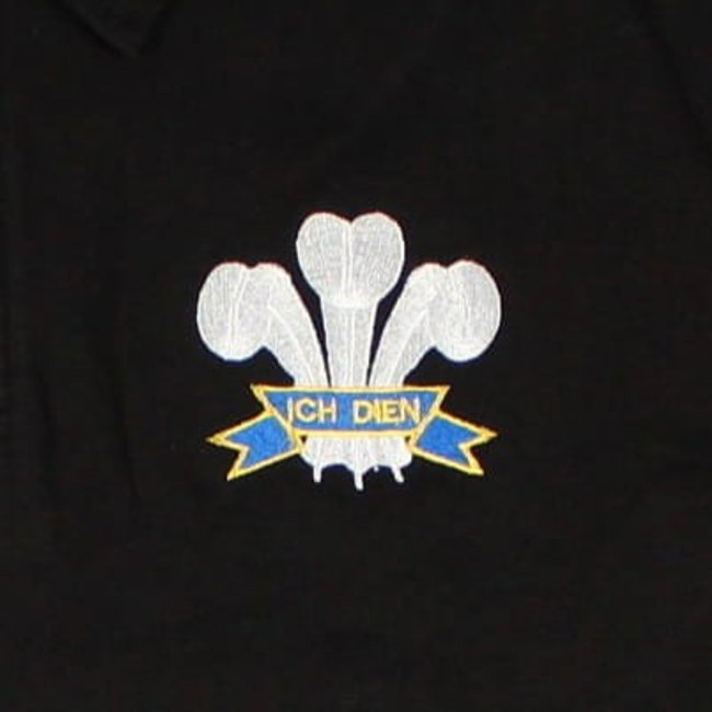 Wales 1881 Vintage Long Sleeve Rugby Shirt (Black Collar)