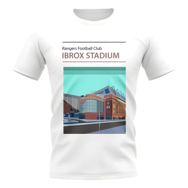 Ibrox Stadium Rangers Football Club Stadium T-Shirt (White)