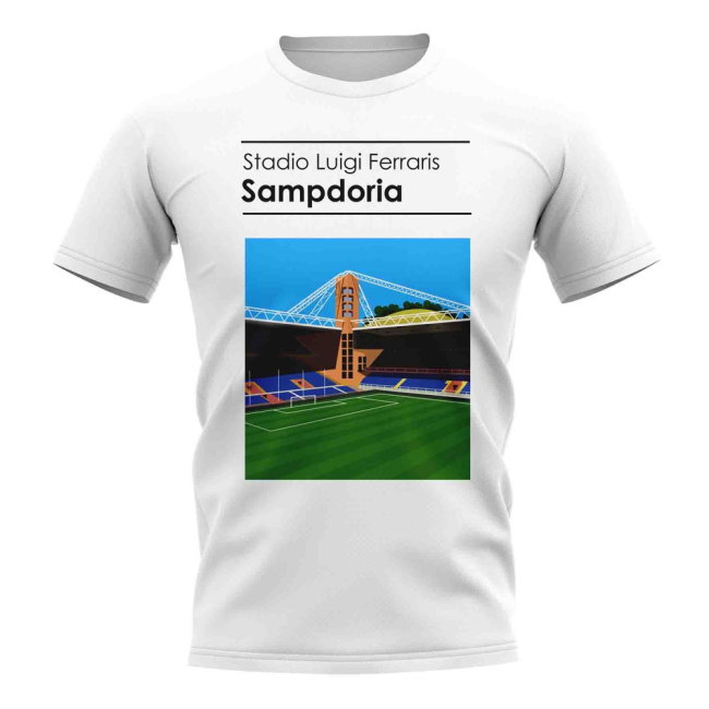 Stadio Luigi Ferraris Sampdoria Stadium T-Shirt (White)