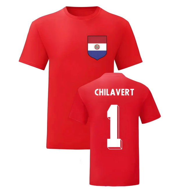 Jose Luis Chilavert Paraguay National Hero Tee (Red)
