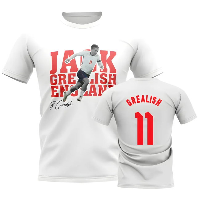 Jack Grealish England Player Tee (White)