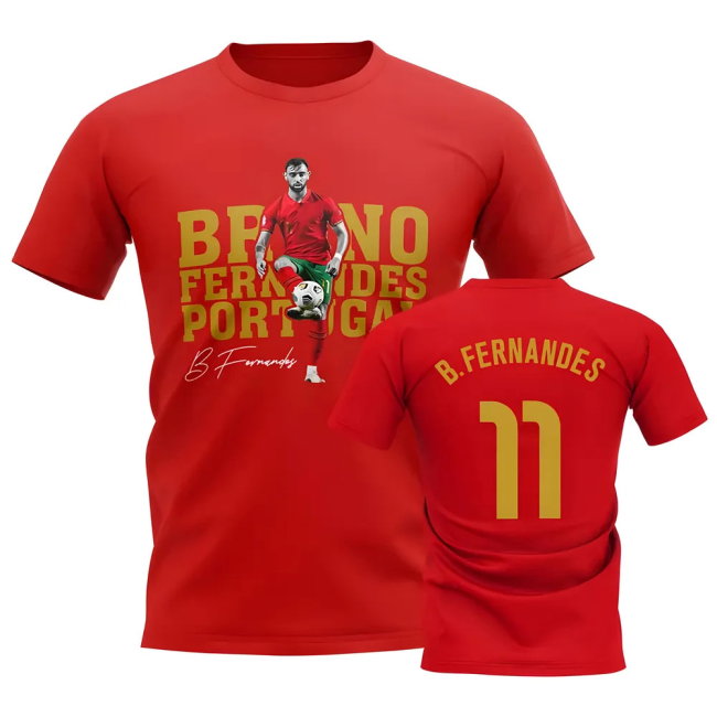 Bruno Fernandes Portugal Player Tee (Red)
